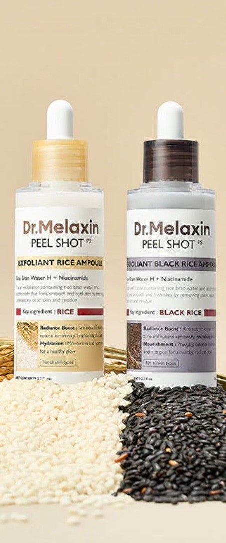 Dr. Melaxin Peel Shot Exfoliant (White & Black Rice) – Reveal Smoother, Brighter Skin