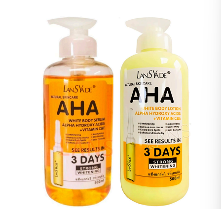 LanSyade AHA White Body Lotion & Serum – 500ml