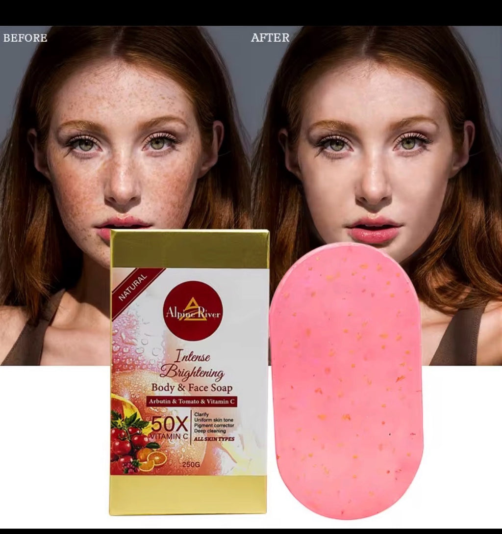 Intense Brightening Body & Face Soap – 50X Vitamin C, Arbutin & Tomato, 250g