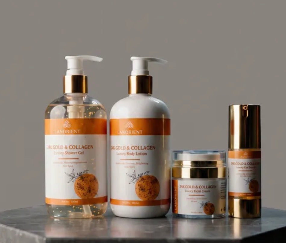 24K Radiance Brightening Skincare Set – Gold & Collagen Glow Collection