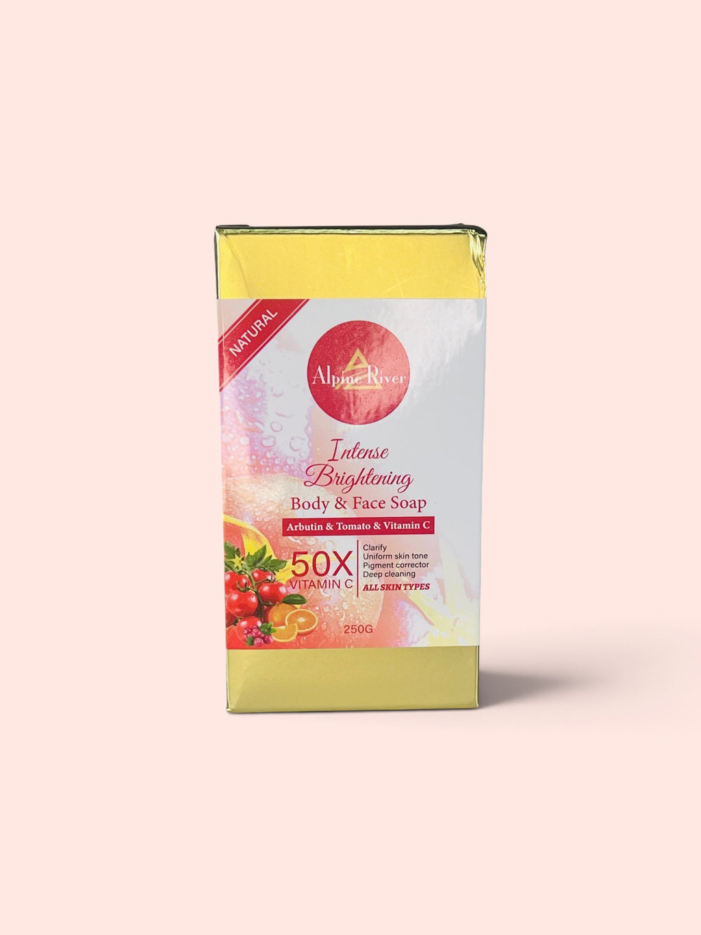 Intense Brightening Body & Face Soap – 50X Vitamin C, Arbutin & Tomato, 250g