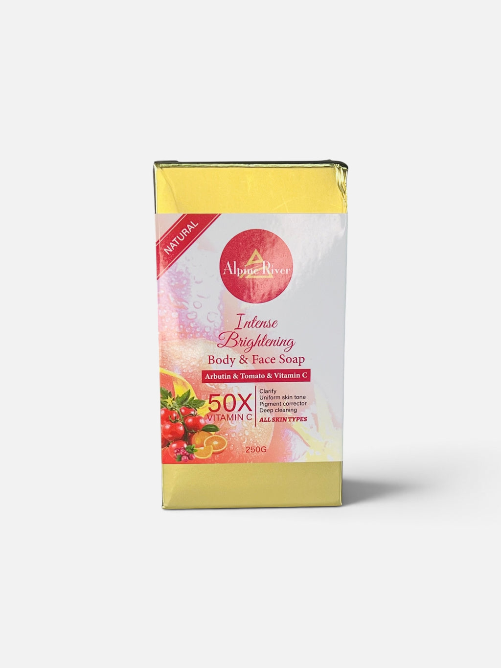 Intense Brightening Body & Face Soap – 50X Vitamin C, Arbutin & Tomato, 250g