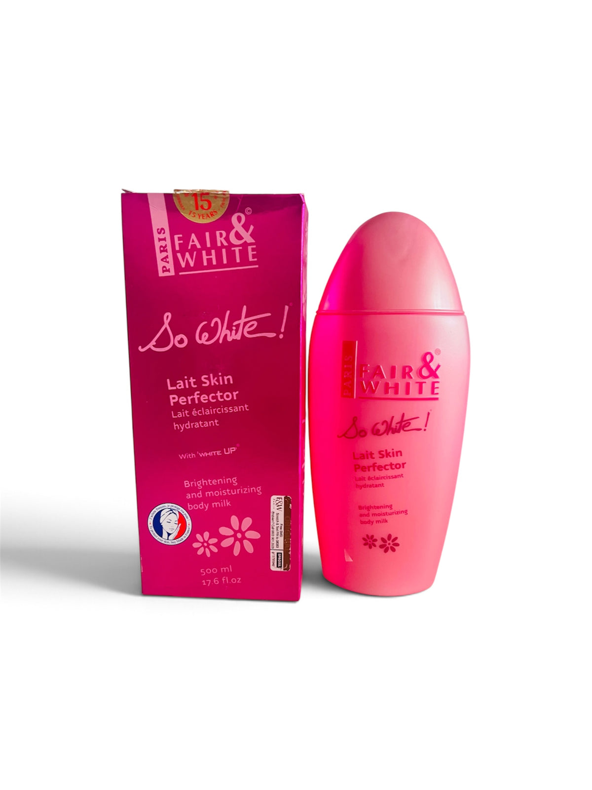 Fair & White Paris "So White!" Lait Skin Perfector (Brightening and Moisturizing Body Milk, 500 ml / 17.6 fl.oz)