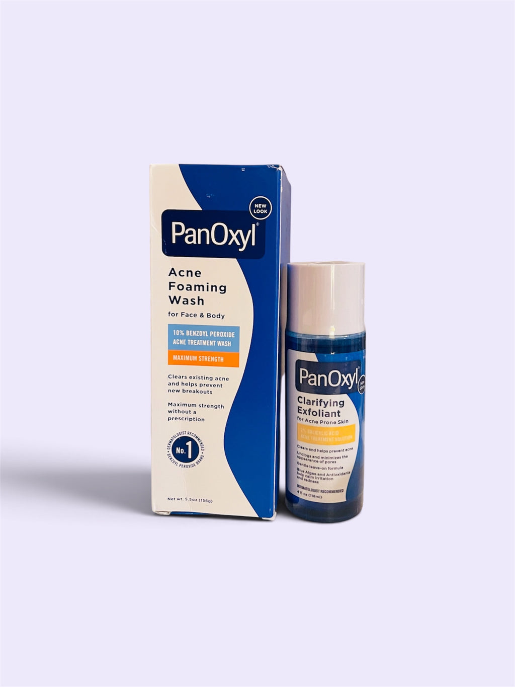PanOxyl Cleanse & Exfoliate Duo – 10% Benzoyl Peroxide Wash + 2% Salicylic Acid