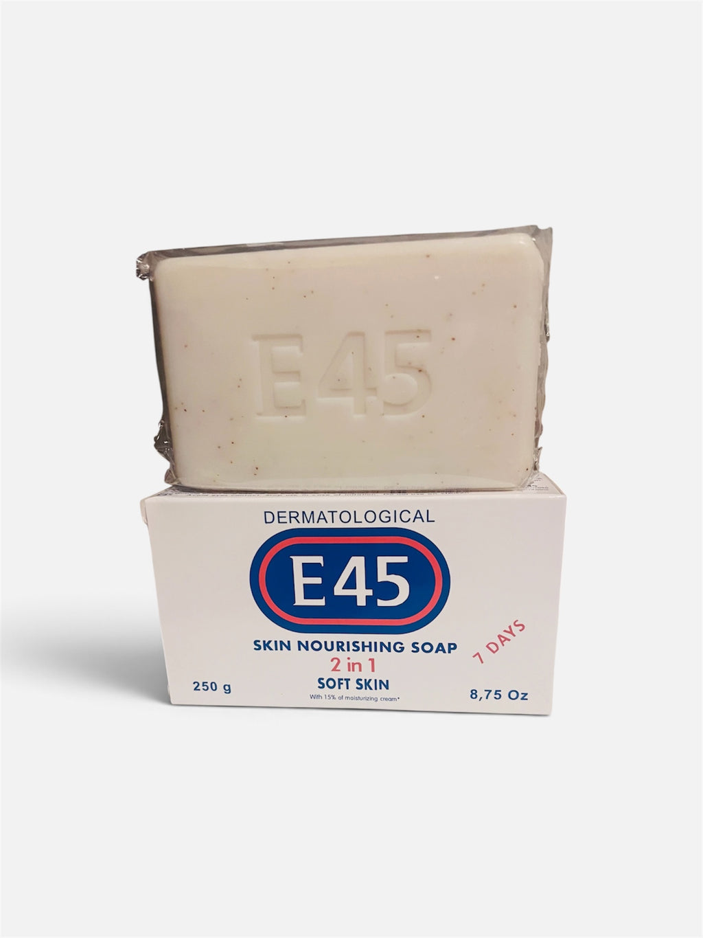 E45 Dermatological Skin Nourishing Soap 2 in 1 – Soft Skin Formula with 15% Moisturizing Cream, 250g