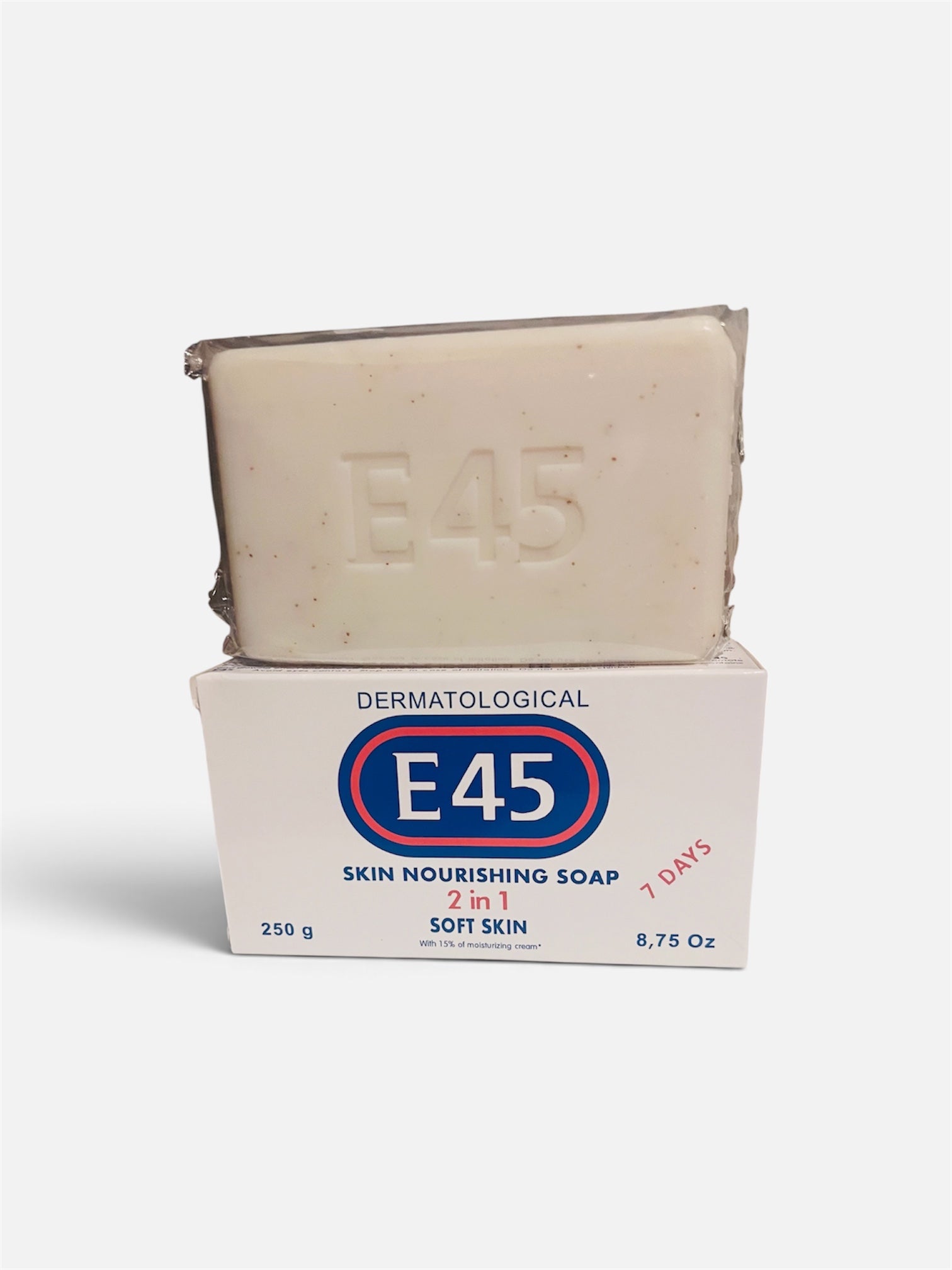 E45 Dermatological Skin Nourishing Soap 2 in 1 – Soft Skin Formula with 15% Moisturizing Cream, 250g