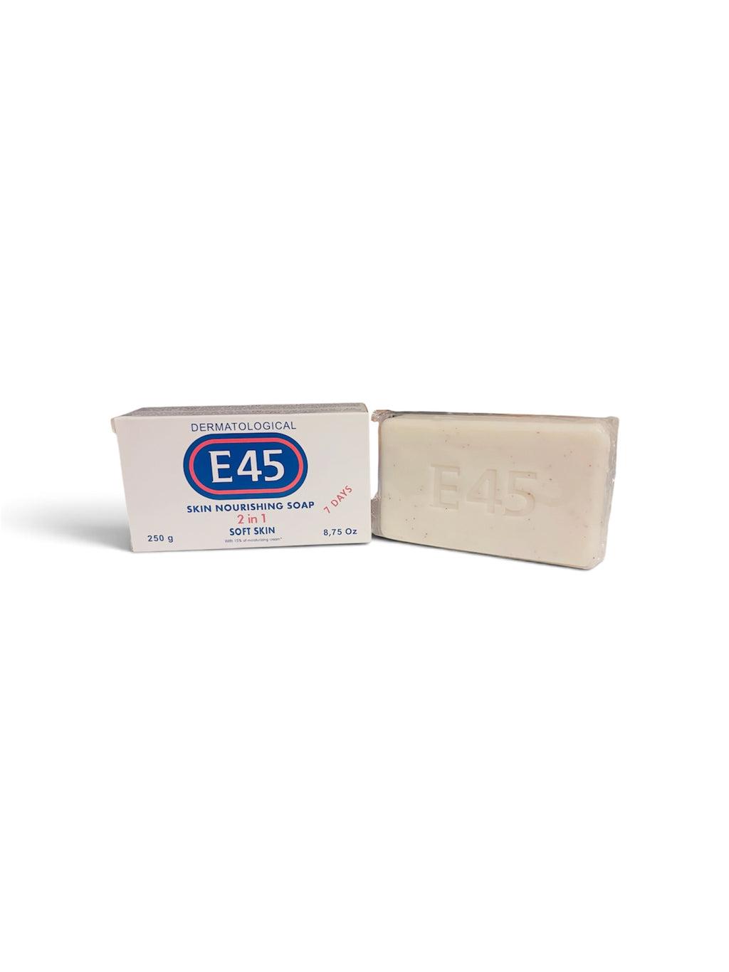 E45 Dermatological Skin Nourishing Soap 2 in 1 – Soft Skin Formula with 15% Moisturizing Cream, 250g