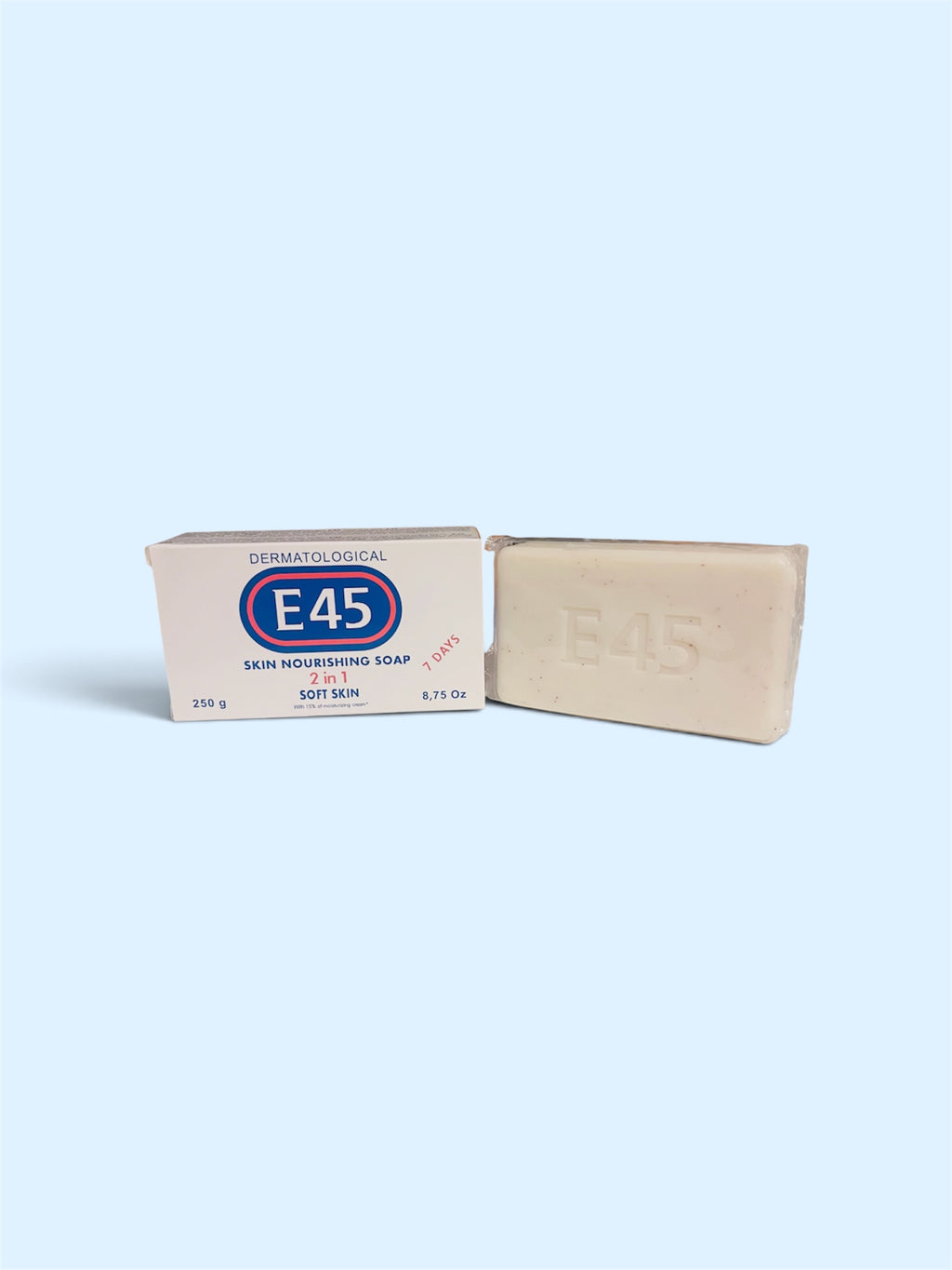 E45 Dermatological Skin Nourishing Soap 2 in 1 – Soft Skin Formula with 15% Moisturizing Cream, 250g