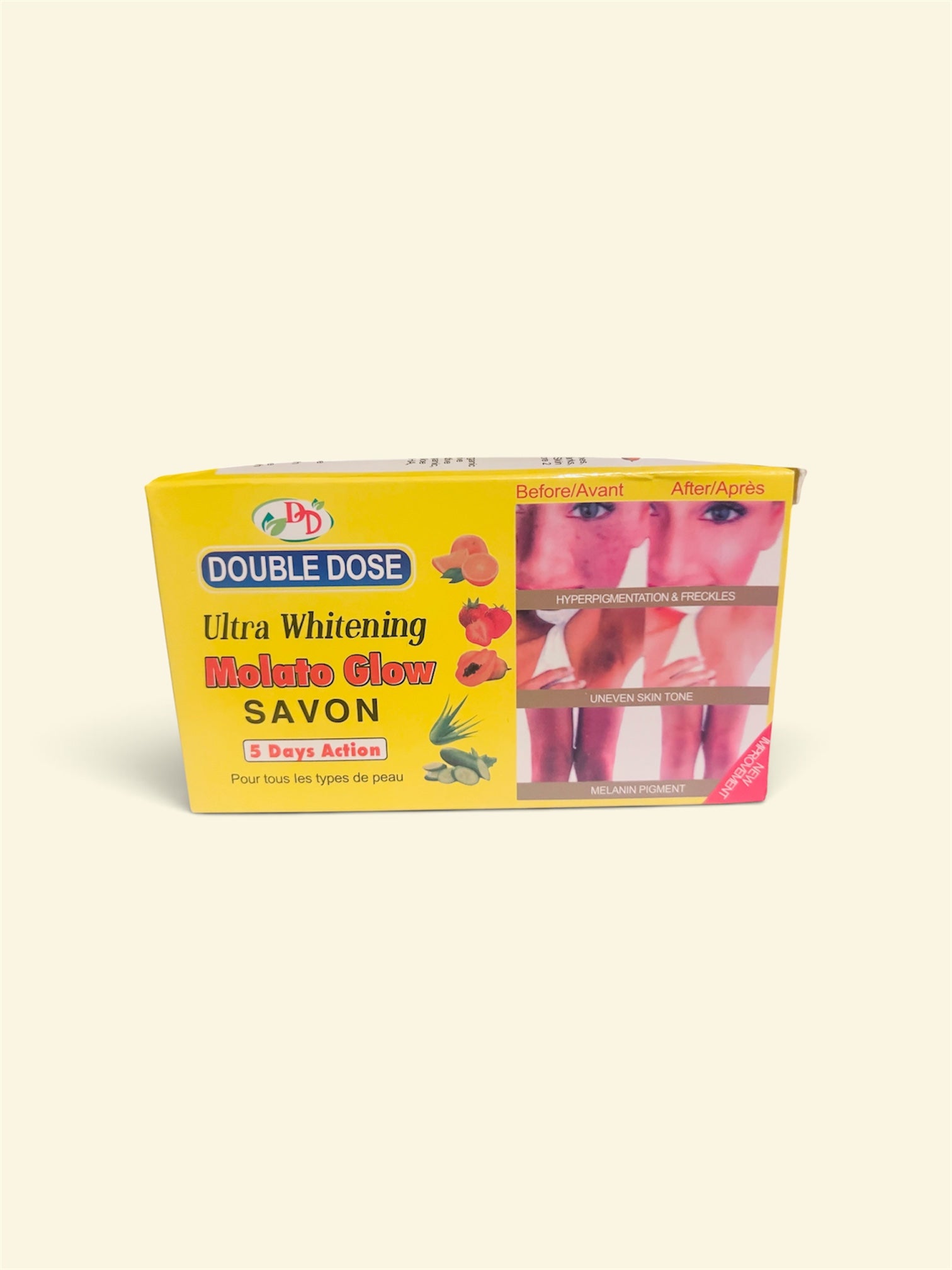 Double Dose Molato Glow Soap – 5 Days Action Fruit Glow Soap for Face & Body, 250g