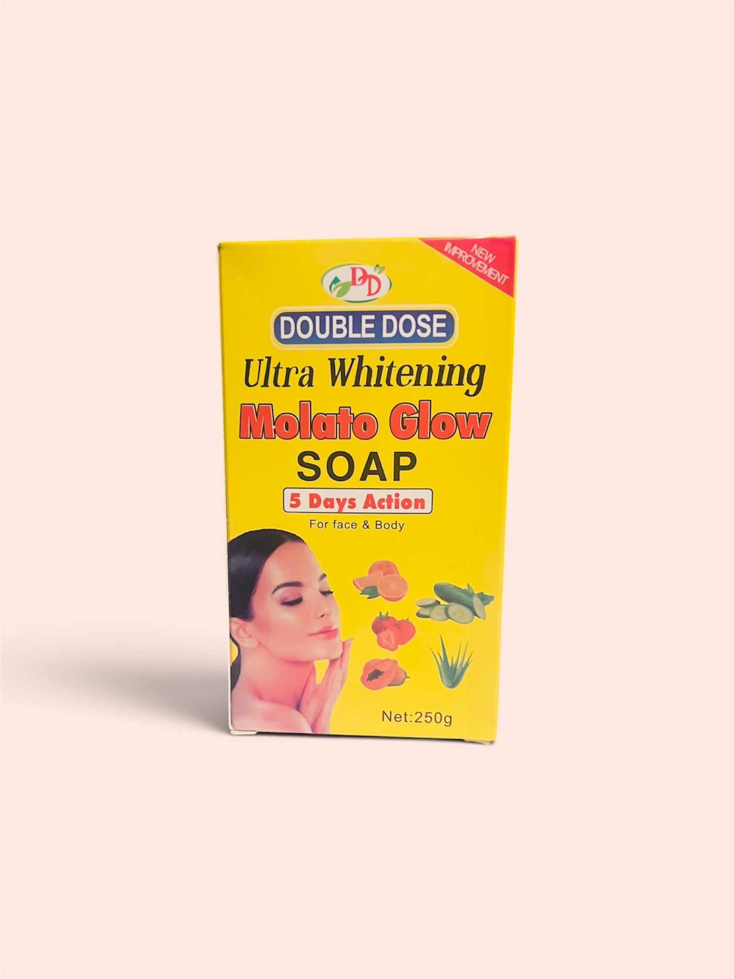 Double Dose Molato Glow Soap – 5 Days Action Fruit Glow Soap for Face & Body, 250g