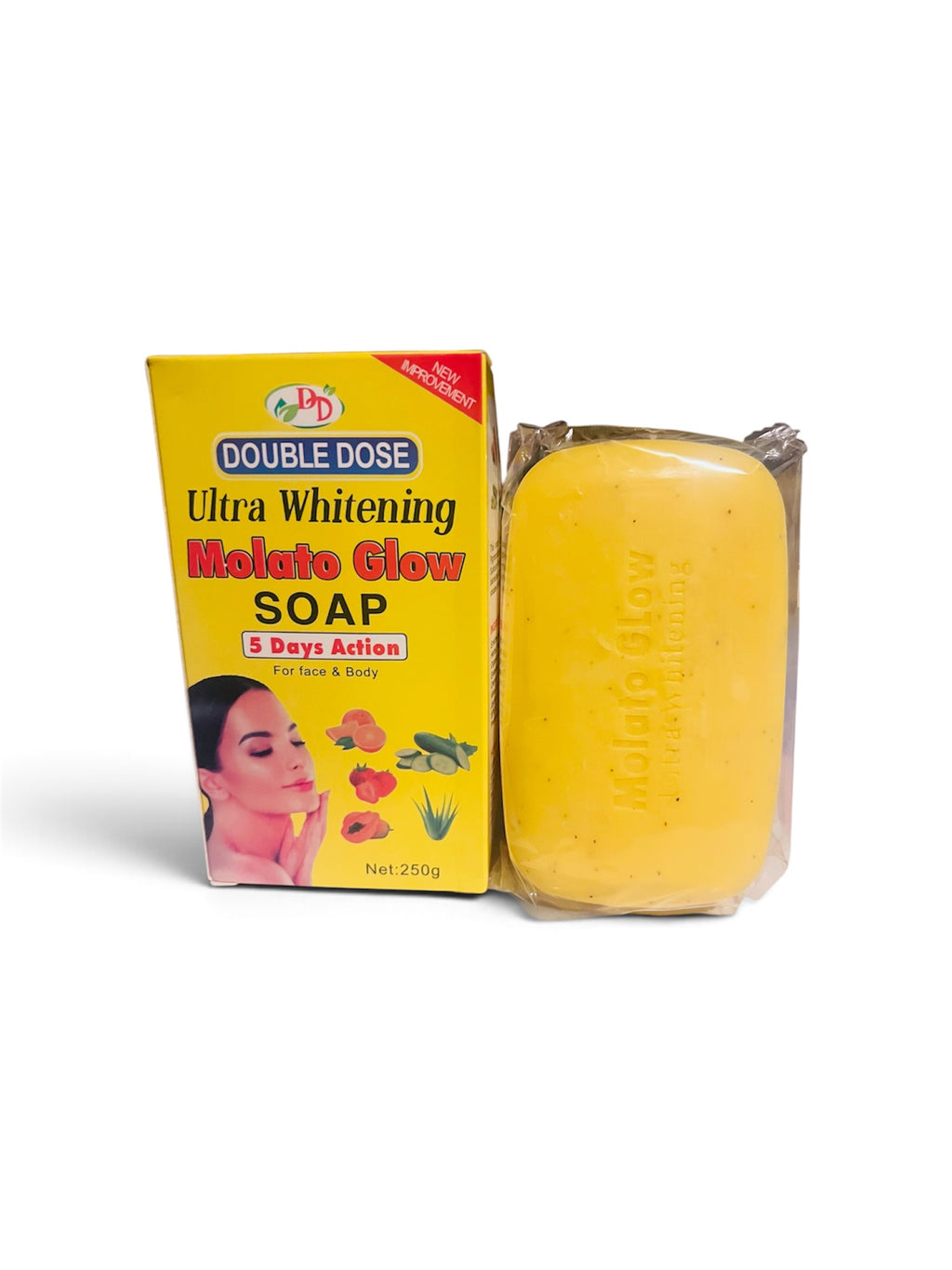 Double Dose Molato Glow Soap – 5 Days Action Fruit Glow Soap for Face & Body, 250g