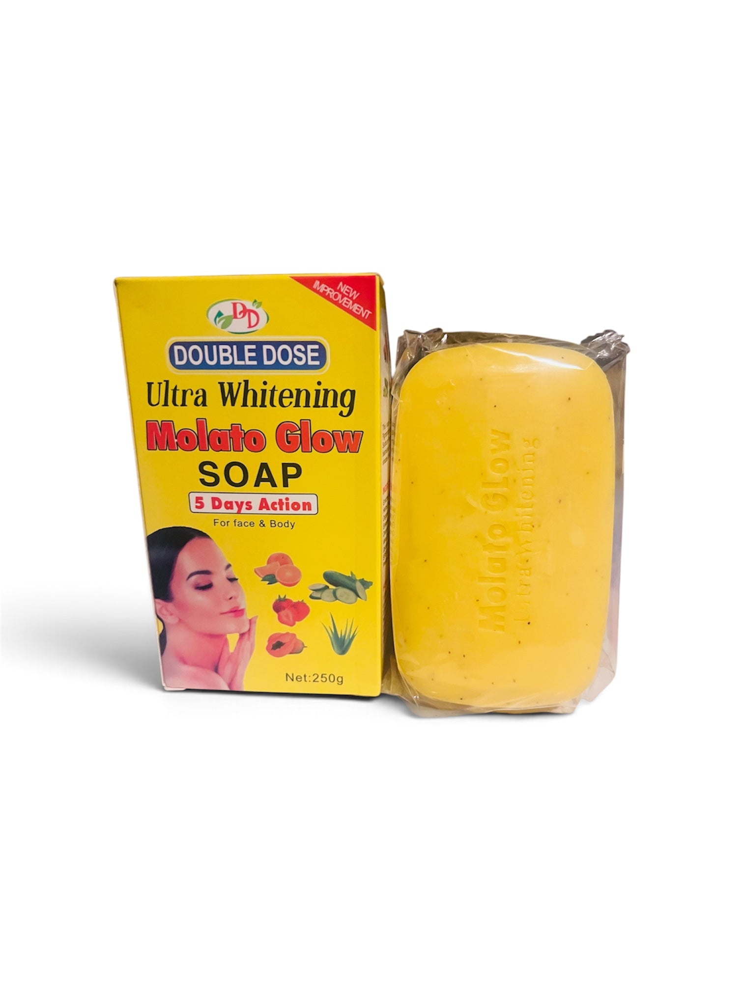 Double Dose Molato Glow Soap – 5 Days Action Fruit Glow Soap for Face & Body, 250g