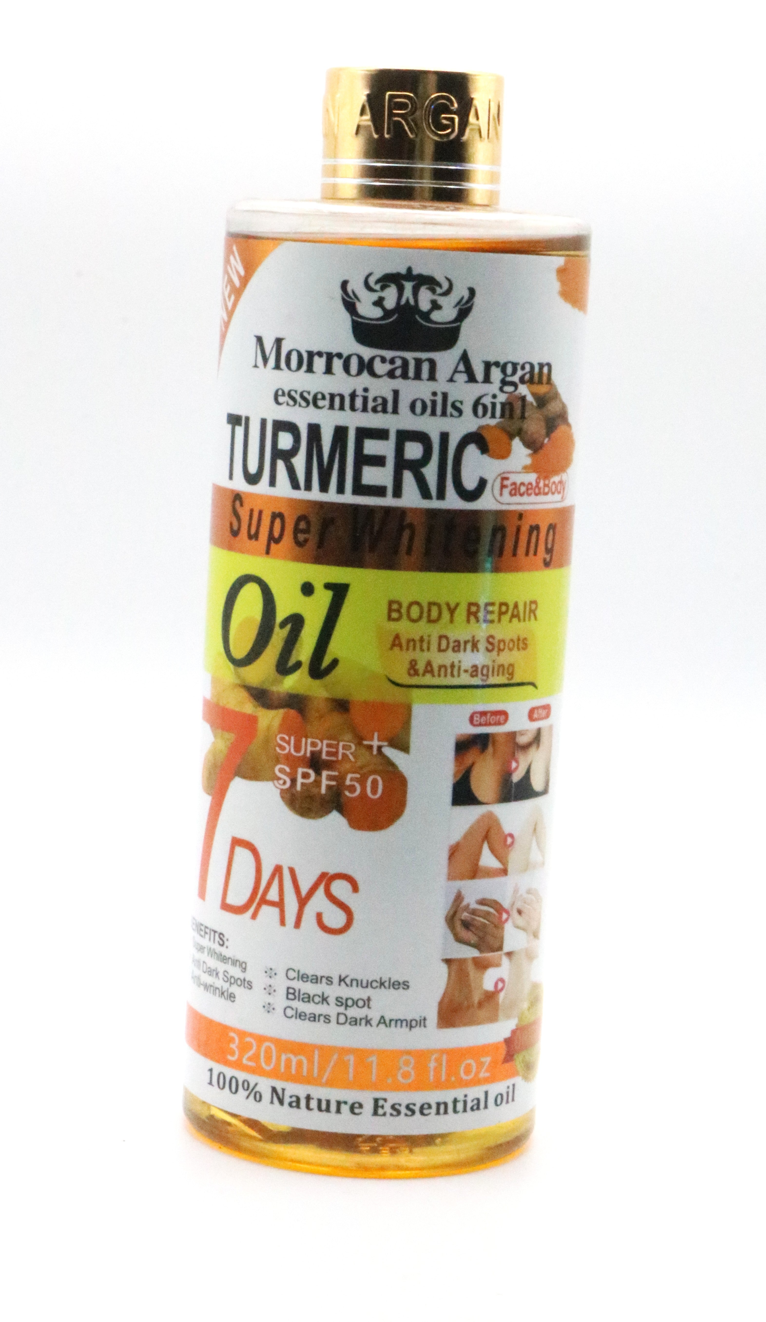 Morrocan Argan Essential Oil 6in1 Turmeric 300ml