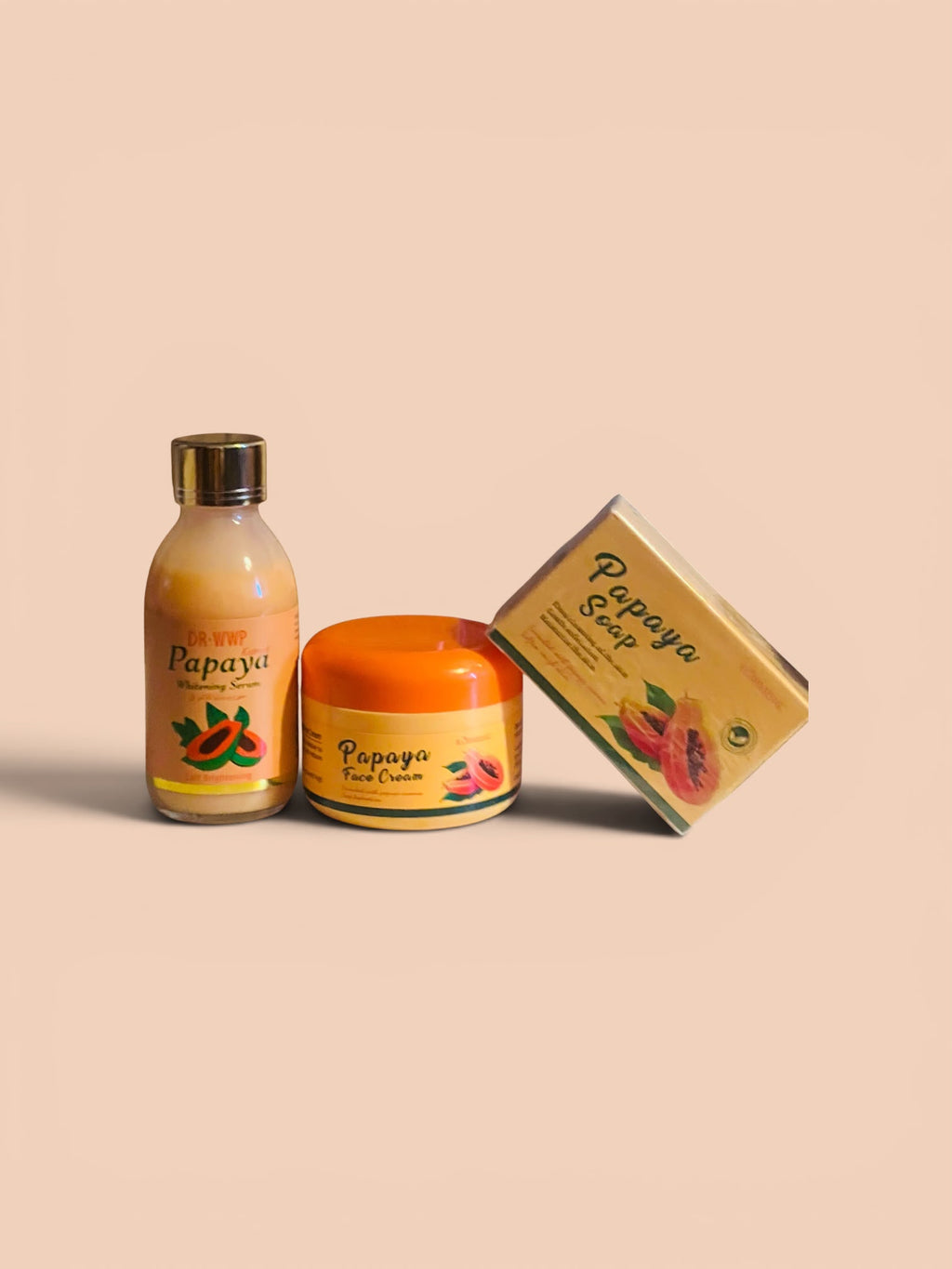 Papaya Glow Brightening Set – Face Cream, Whitening Serum & Soap