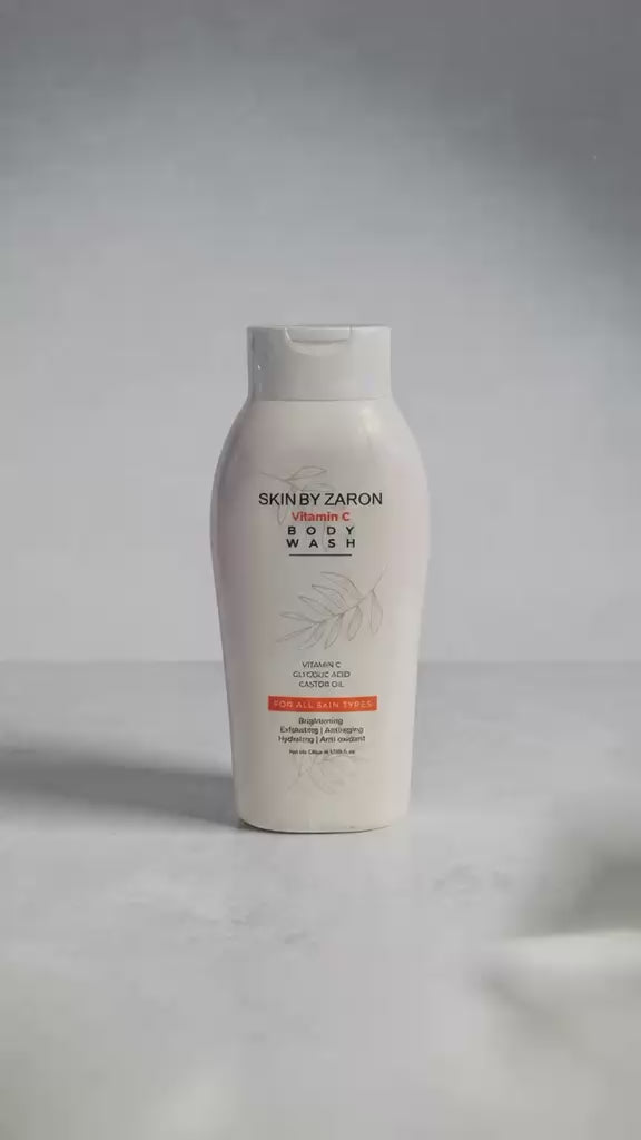 Skin By Zaron Vitamin C Body Wash (650ml) – Brightening & Exfoliating Glow Cleanser