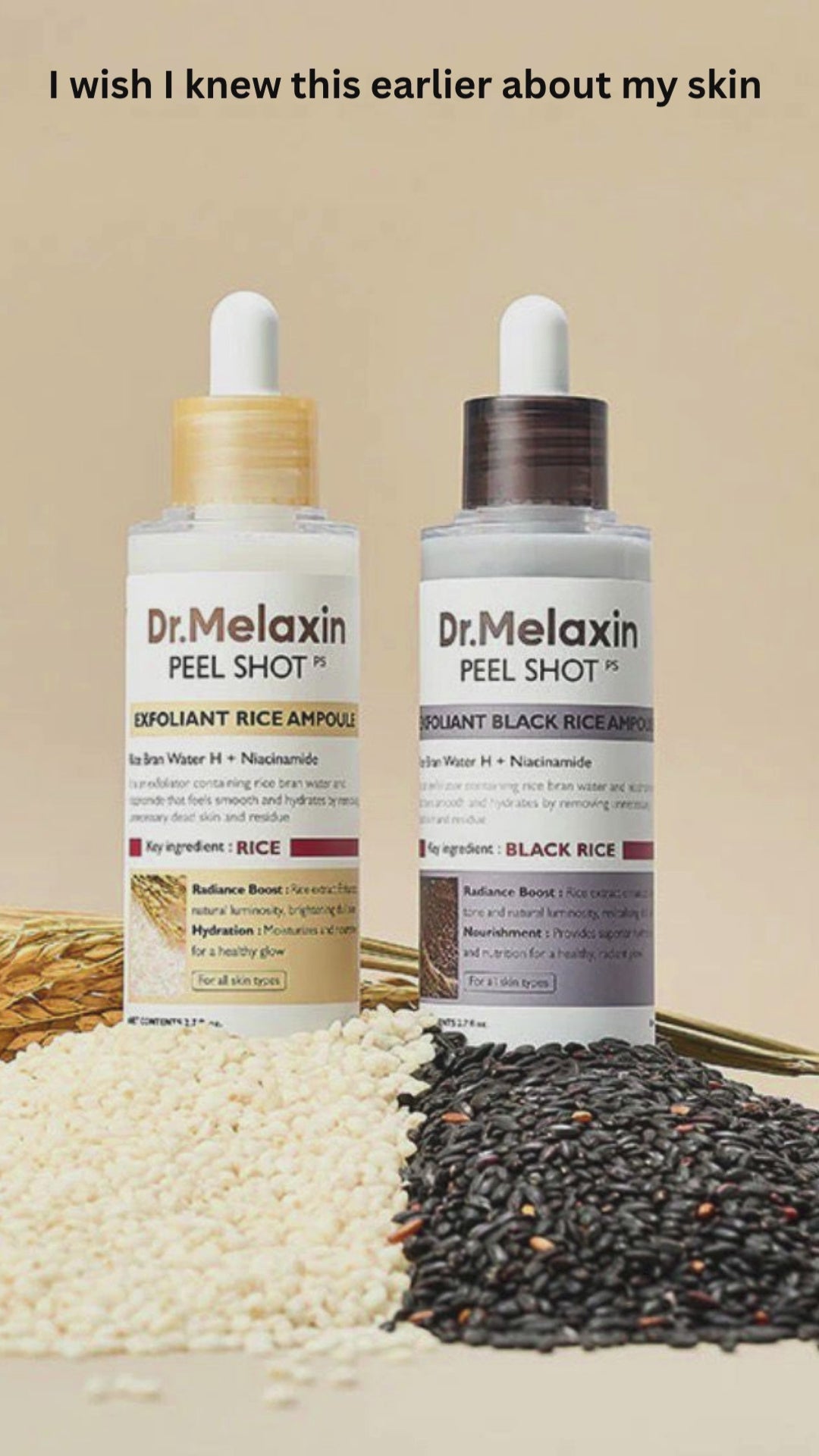 Dr. Melaxin Peel Shot Exfoliating Rice Ampoule Duo bundle set