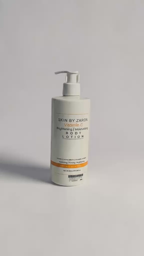 Skin By Zaron Vitamin C Brightening & Moisturizing Body Lotion (500ml) – Glow & Even Tone Formula