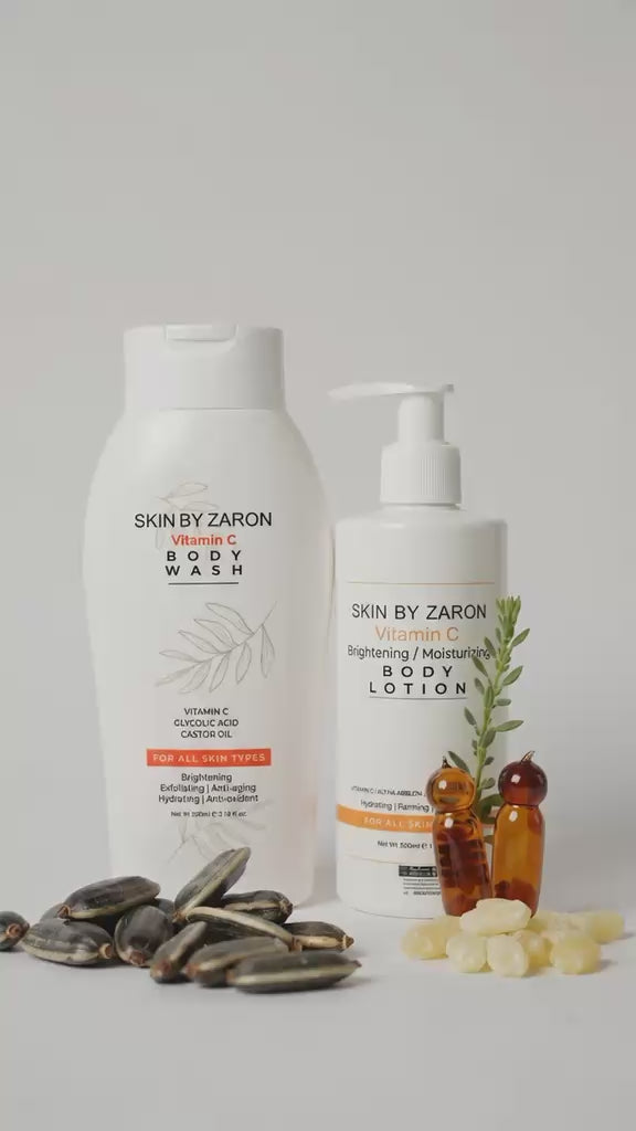 Skin By Zaron Vitamin C Brightening Set – Body Wash & Moisturizing Lotion Duo